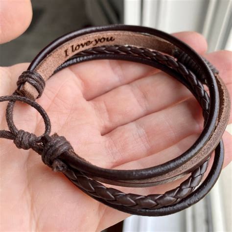 etsy mens leather bracelet|cool leather bracelets for guys.